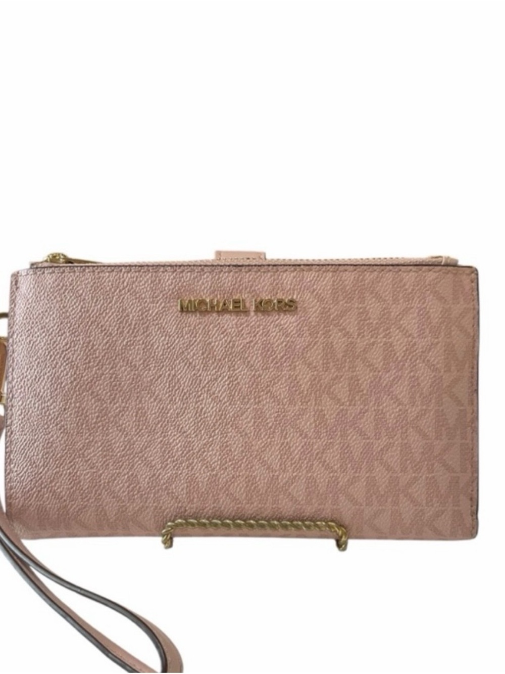 Michael Kors Blush Pink Logo Wristlet Clutch